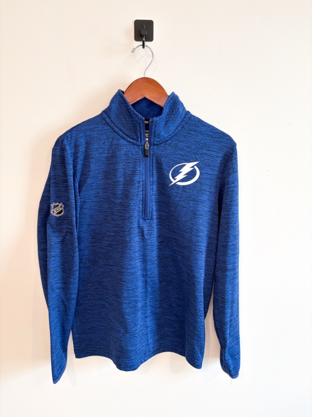 Tampa Bay Lightning Blue Quarter-Zip Pullover Size Small - Fanatics NHL